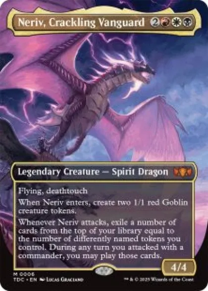 Neriv, Crackling Vanguard (foil) (borderless) - Tarkir: Dragonstorm Commander
