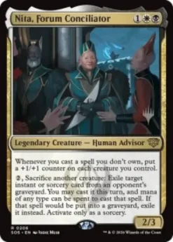 Nita, Forum Conciliator - Secrets of Strixhaven Planeswalker Stamped