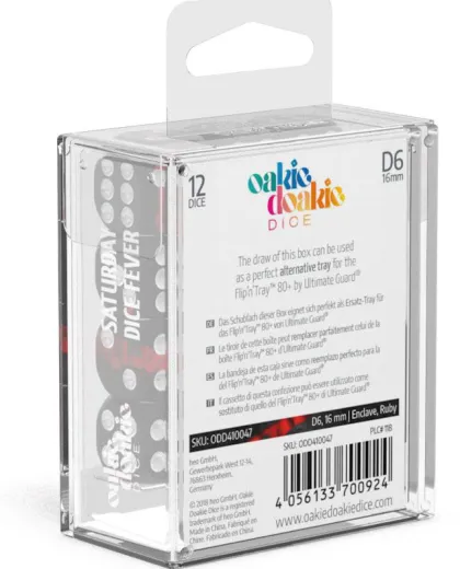 Oakie Doakie Dice Set D6 Enclave: Ruby (12 stuks)