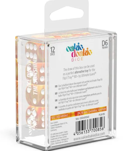Oakie Doakie Dice Set D6 Gemidice: Sunstone (12 stuks)