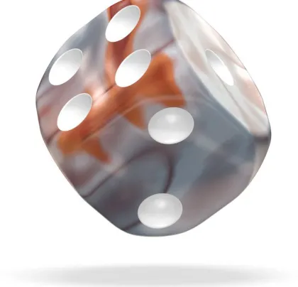 Oakie Doakie Dice Set D6 Gemidice: Silver-Rust (12 stuks)