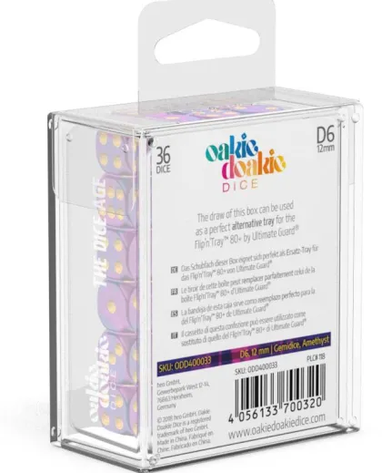 Oakie Doakie Dice Set D6 Gemidice: Amethyst (36 stuks)
