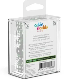 Oakie Doakie Dice Set D6 Glow in the Dark: Biohazard (36 stuks)