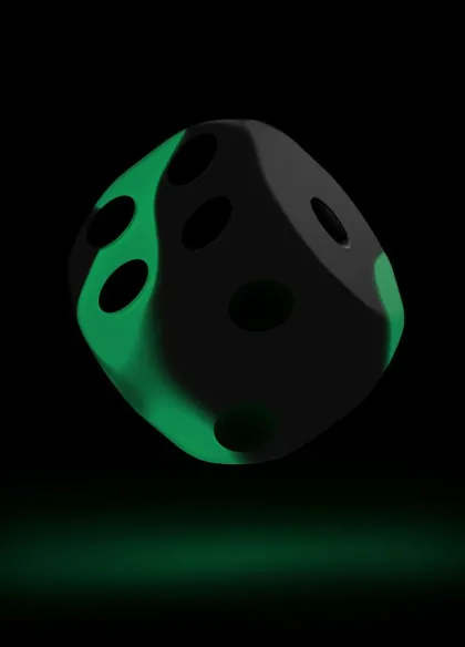 Oakie Doakie Dice Set D6 Glow in the Dark: Biohazard (36 stuks)
