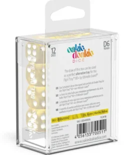 Oakie Doakie Dice Set D6 Marble: Yellow (12 stuks)