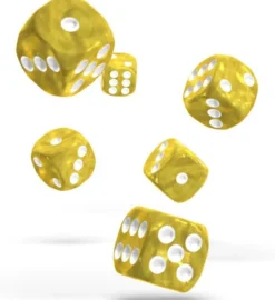Oakie Doakie Dice Set D6 Marble: Yellow (12 stuks)