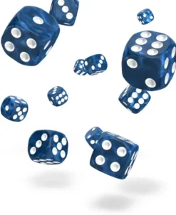 Oakie Doakie Dice Set D6 Marble: Blue (36 stuks)