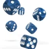 Oakie Doakie Dice Set D6 Marble: Blue (12 stuks)