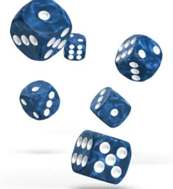 Oakie Doakie Dice Set D6 Marble: Blue (12 stuks)
