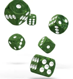 Oakie Doakie Dice Set D6 Marble: Green (12 stuks)
