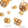Oakie Doakie Dice Set D6 Marble: Orange (36 stuks)