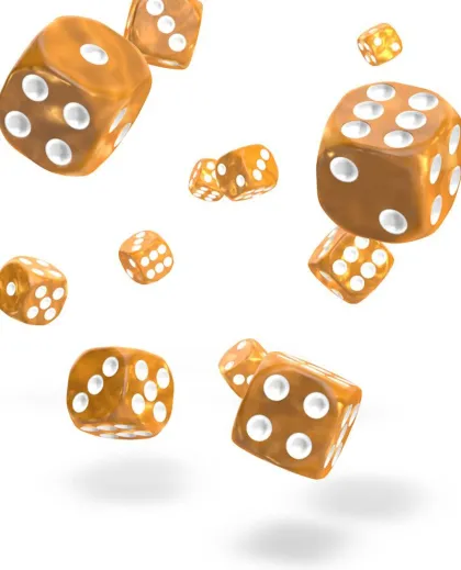 Oakie Doakie Dice Set D6 Marble: Orange (36 stuks)