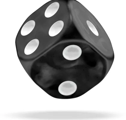 Oakie Doakie Dice Set D6 Marble: Black (36 stuks)