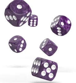 Oakie Doakie Dice Set D6 Marble: Purple (12 stuks)
