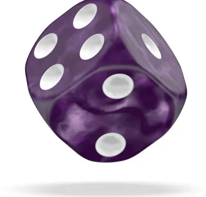 Oakie Doakie Dice Set D6 Marble: Purple (12 stuks)