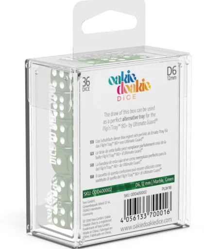 Oakie Doakie Dice Set D6 Marble: Green (36 stuks)