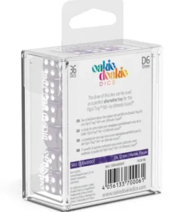 Oakie Doakie Dice Set D6 Marble: Purple (36 stuks)