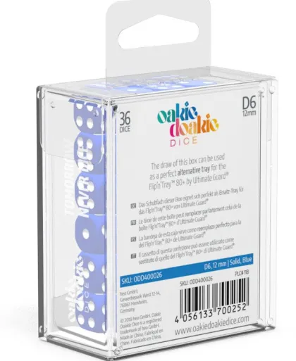 Oakie Doakie Dice Set D6 Solid: Blue (36 stuks)
