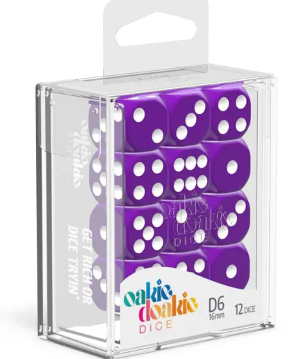 Oakie Doakie Dice Set D6 Solid: Purple (12 stuks)