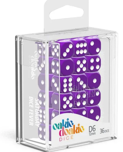 Oakie Doakie Dice Set D6 Solid: Purple (36 stuks)