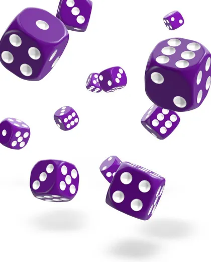 Oakie Doakie Dice Set D6 Solid: Purple (36 stuks)