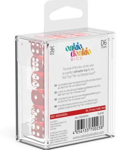 Oakie Doakie Dice Set D6 Solid: Red (36 stuks)
