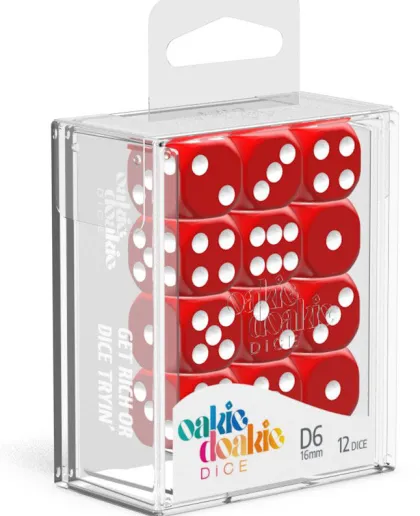 Oakie Doakie Dice Set D6 Solid: Red (12 stuks)