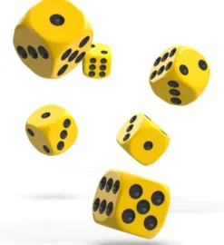 Oakie Doakie Dice Set D6 Solid: Yellow (12 stuks)