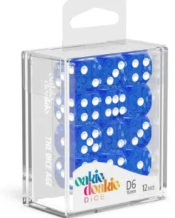 Oakie Doakie Dice Set D6 Speckled: Blue (12 stuks)