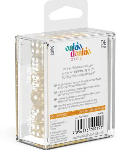 Oakie Doakie Dice Set D6 Speckled: Orange (36 stuks)