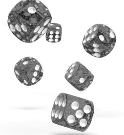 Oakie Doakie Dice Set D6 Speckled: Black (12 stuks)