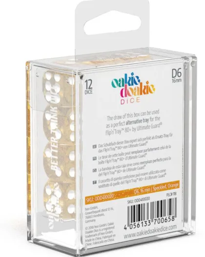 Oakie Doakie Dice Set D6 Speckled: Orange (12 stuks)