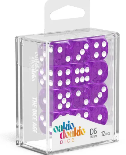 Oakie Doakie Dice Set D6 Speckled: Pink (12 stuks)