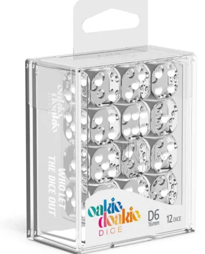 Oakie Doakie Dice Set D6 Translucent: Clear (12 stuks)