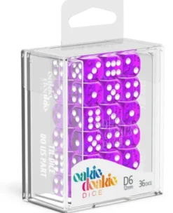 Oakie Doakie Dice Set D6 Translucent: Purple (36 stuks)
