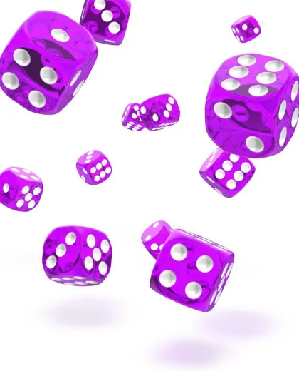 Oakie Doakie Dice Set D6 Translucent: Purple (36 stuks)