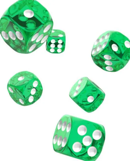 Oakie Doakie Dice Set D6 Translucent: Green (12 stuks)