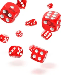 Oakie Doakie Dice Set D6 Translucent: Red (36 stuks)