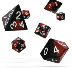 Oakie Doakie Dice Set RPG Glow in the Dark: Lava (7 stuks)