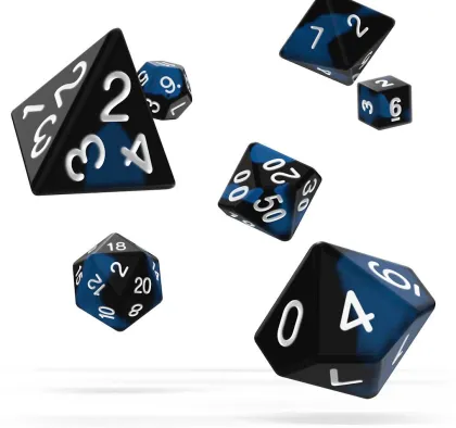 Oakie Doakie Dice Set RPG Glow in the Dark: Deep Ocean (7 stuks)