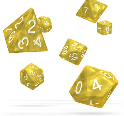Oakie Doakie Dice Set RPG Marble: Yellow (7 stuks)