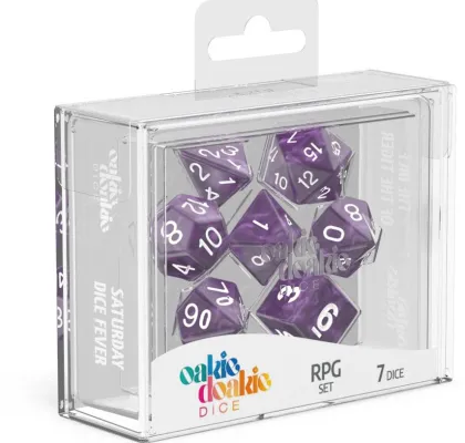 Oakie Doakie Dice Set RPG Marble: Purple (7 stuks)