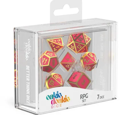 Oakie Doakie Dice Set RPG Metal Glow in the Dark: Golden Princess (7 stuks)