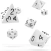 Oakie Doakie Dice Set RPG Solid: White (7 stuks)