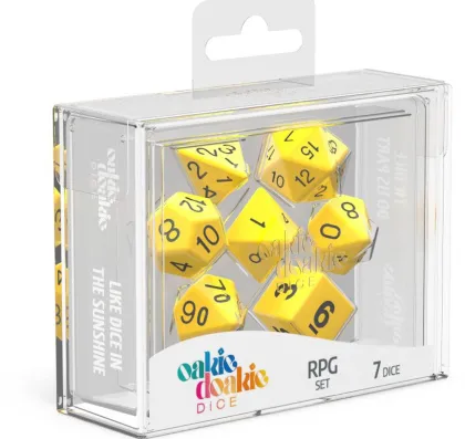 Oakie Doakie Dice Set RPG Solid: Yellow (7 stuks)