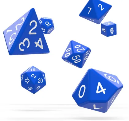 Oakie Doakie Dice Set RPG Solid: Blue (7 stuks)