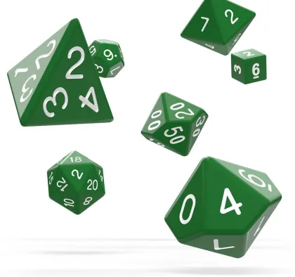 Oakie Doakie Dice Set RPG Solid: Green (7 stuks)