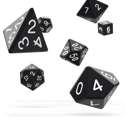Oakie Doakie Dice Set RPG Solid: Black (7 stuks)