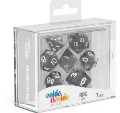 Oakie Doakie Dice Set RPG Speckled: Black (7 stuks)
