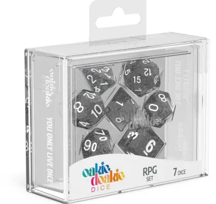 Oakie Doakie Dice Set RPG Speckled: Black (7 stuks)